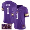 Lsu Tigers Ja'Marr Chase Jersey #1 College Football Let's Geaux Patch Stitched Purple