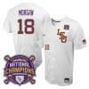 Lsu Tigers Tre Morgan Jersey #18 National Champions NCAA College Baseball Stitched White 5 Lsu Tigers Tre Morgan Jersey #18 National Champions NCAA College Baseball Stitched White