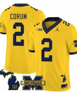 Michigan Wolverines Blake Corum Jersey Special #2 College Football 2023 Stitched Maize