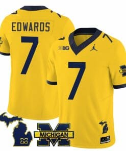 Michigan Wolverines Donovan Edwards Jersey #7 Special College Football 2023 Stitched Maize
