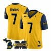 Michigan Wolverines Donovan Edwards Jersey #7 Special College Football 2023 Stitched Navy Sleeves