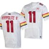 Maryland Terrapins Ruben Hyppolite II Jersey #11 College Football Game Throwback 2023 White 6 Maryland Terrapins Ruben Hyppolite II Jersey #11 College Football Game Throwback 2023 White