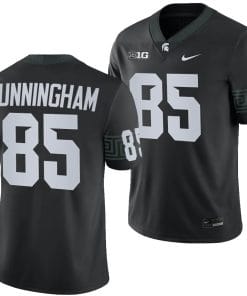 Michigan State Spartans BJ Cunningham Jersey #1 College Football Game 2023 Black