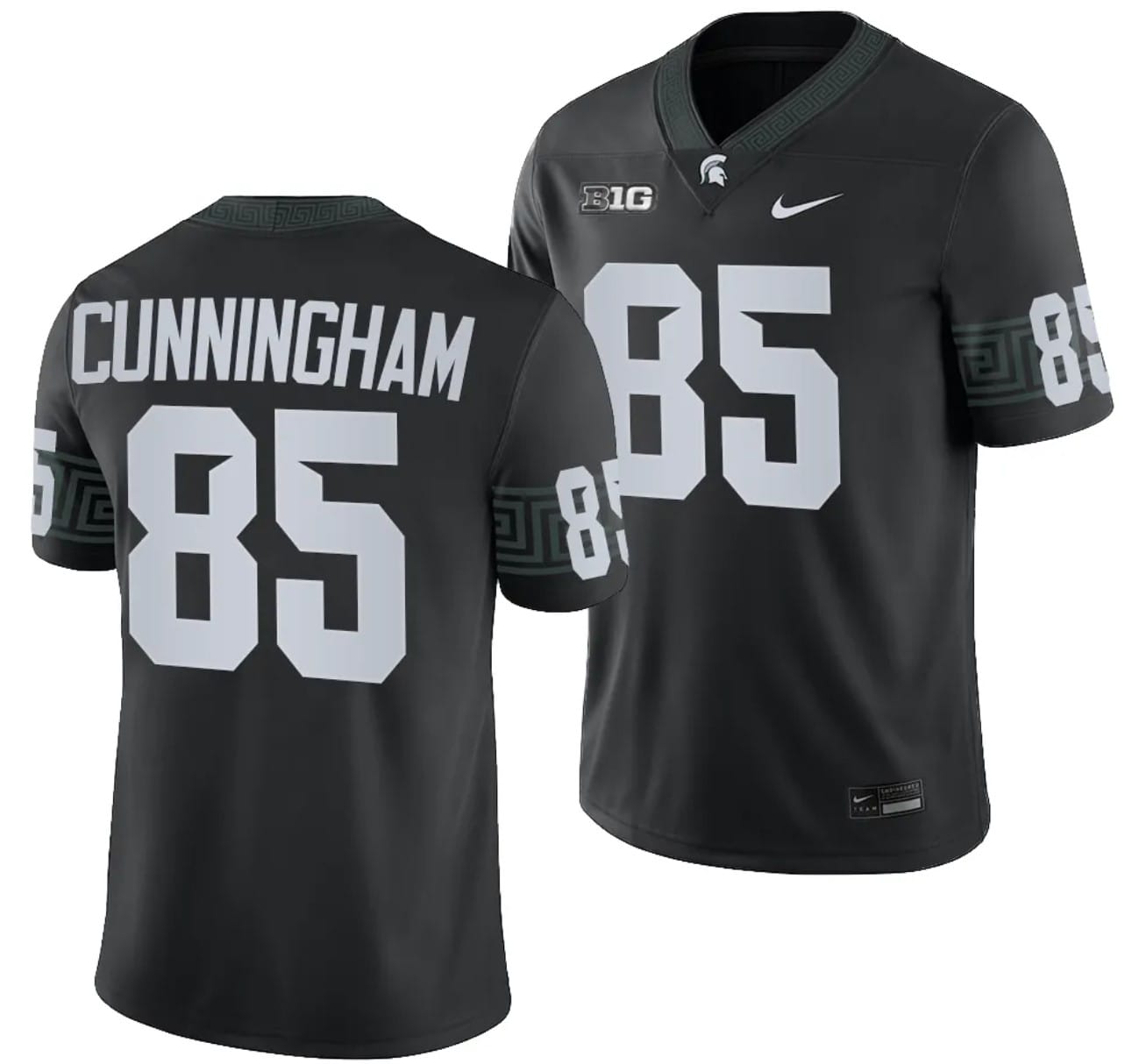 Michigan State Spartans BJ Cunningham Jersey #1 College Football Game 2023 Black 1 Michigan State Spartans BJ Cunningham Jersey #1 College Football Game 2023 Black