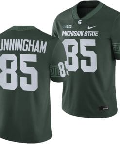Michigan State Spartans BJ Cunningham Jersey #85 College Football Game 2023 Green