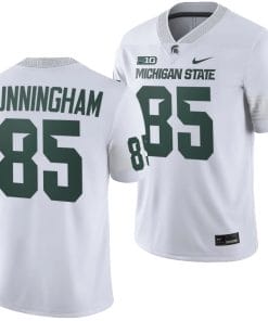 Michigan State Spartans BJ Cunningham Jersey #85 College Football Game 2023 White