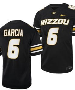 Missouri Tigers #6 Jake Garcia Jersey NCAA College Football 2023 Black