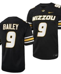 Missouri Tigers #9 Chad Bailey Jersey NCAA College Football 2023 Black