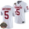 Oklahoma Sooners Andrel Anthony Jersey #5 2023 Allstate Red River Rivalry White Football 6 Oklahoma Sooners Andrel Anthony Jersey #5 2023 Allstate Red River Rivalry White Football