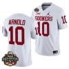 Oklahoma Sooners Jackson Arnold Jersey #10 2023 Allstate Red River Rivalry White Football 6 Oklahoma Sooners Jackson Arnold Jersey #10 2023 Allstate Red River Rivalry White Football