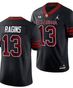 Oklahoma Sooners Zion Ragins Jersey #13 Alternate Game Anthracite Football