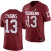 Oklahoma Sooners Zion Ragins Jersey #13 Home Game Crimson Football 4 Oklahoma Sooners Zion Ragins Jersey #13 Home Game Crimson Football