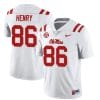 Ole Miss Rebels JJ Henry Jersey #86 College Football All Stitched White