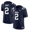 Ole Miss Rebels Jaxson Dart Jersey #2 College Football All Stitched Navy