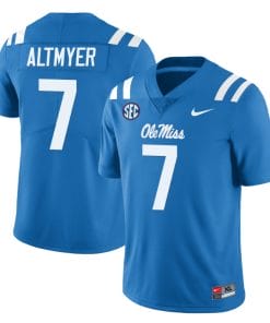 Ole Miss Rebels Luke Altmyer Jersey #7 College Football All Stitched Light Blue