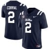 Ole Miss Rebels Matt Corral Jersey #2 College Football All Stitched Navy