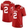 Ole Miss Rebels Matt Corral Jersey #2 College Football All Stitched Red