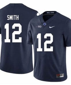 Penn State Brandon Smith Jersey #12 College Football Game Navy With Name