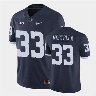 Penn State Bryce Mostell Jersey #33 College Football Game Navy Retro With Name 10 Penn State Bryce Mostell Jersey #33 College Football Game Navy Retro With Name