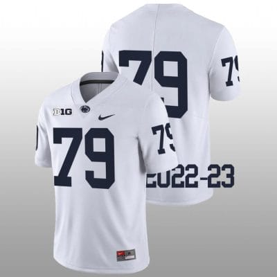 Penn State Caedan Wallace Jersey #79 College Football Game White No Name 10 Penn State Caedan Wallace Jersey #79 College Football Game White No Name