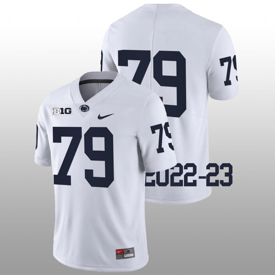 Penn State Caedan Wallace Jersey #79 College Football Game White No Name 1 Penn State Caedan Wallace Jersey #79 College Football Game White No Name