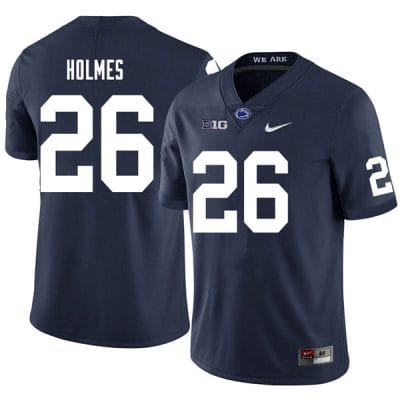 Penn State Caziah Holmes Jersey #26 College Football Game Navy With Name 10 Penn State Caziah Holmes Jersey #26 College Football Game Navy With Name
