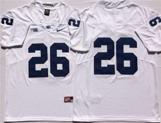 Penn State Caziah Holmes Jersey #26 College Football Game White No Name 10 Penn State Caziah Holmes Jersey #26 College Football Game White No Name