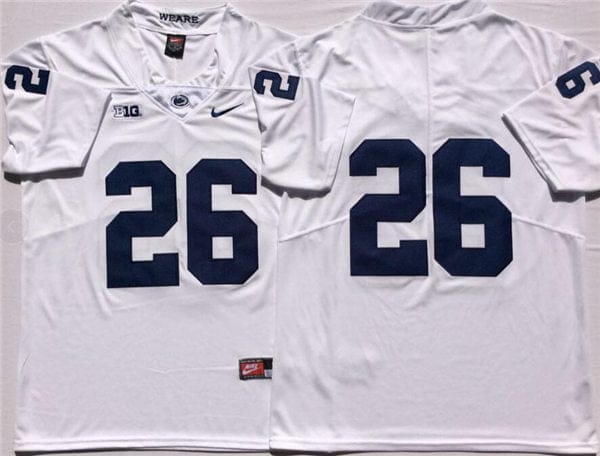 Penn State Caziah Holmes Jersey #26 College Football Game White No Name 1 Penn State Caziah Holmes Jersey #26 College Football Game White No Name