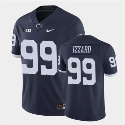 Penn State Coziah Izzard Jersey #99 College Football Game Navy Retro With Name 10 Penn State Coziah Izzard Jersey #99 College Football Game Navy Retro With Name