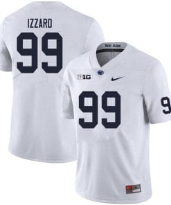 Penn State Coziah Izzard Jersey #99 College Football Game White With Name