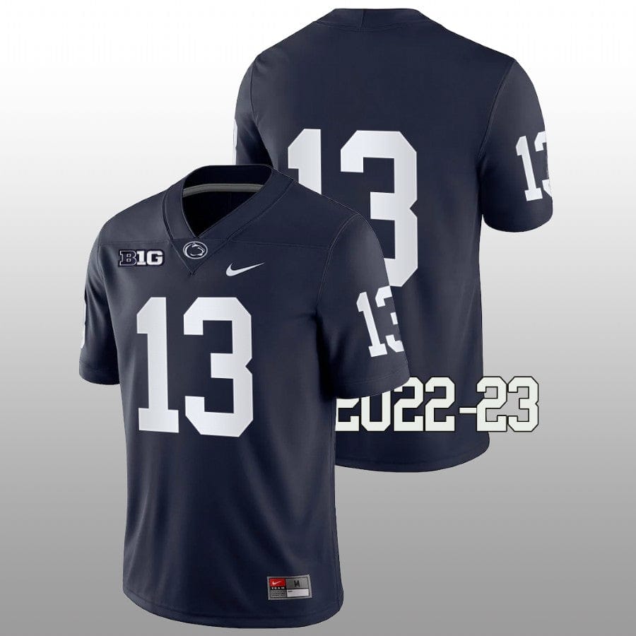 Penn State Cristian Driver Jersey #13 College Football Game Navy No Name 1 Penn State Cristian Driver Jersey #13 College Football Game Navy No Name