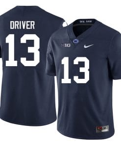 Penn State Cristian Driver Jersey #13 College Football Game Navy With Name
