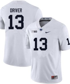 Penn State Cristian Driver Jersey #13 College Football Game White With Name