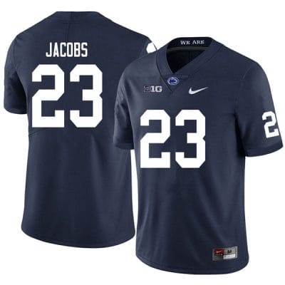 Penn State Curtis Jacobs Jersey #23 College Football Game Navy With Name 10 Penn State Curtis Jacobs Jersey #23 College Football Game Navy With Name