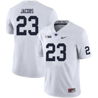 Penn State Curtis Jacobs Jersey #23 College Football Game White With Name