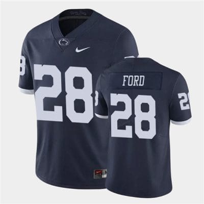 Penn State Devyn Ford Jersey #28 College Football Game Navy Retro With Name