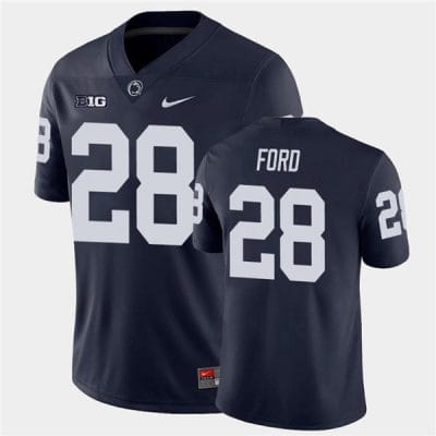 Penn State Devyn Ford Jersey #28 College Football Game Navy With Name 10 Penn State Devyn Ford Jersey #28 College Football Game Navy With Name