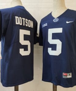 Penn State Jahan Dotson Jersey #5 College Football Game Navy With Name