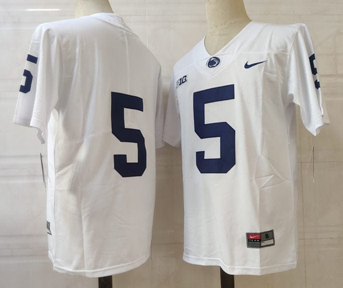 Penn State Jahan Dotson Jersey #5 College Football Game White No Name 1 Penn State Jahan Dotson Jersey #5 College Football Game White No Name