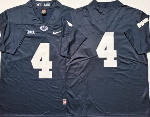 Penn State Journey Brown Jersey #4 College Football Game Navy No Name
