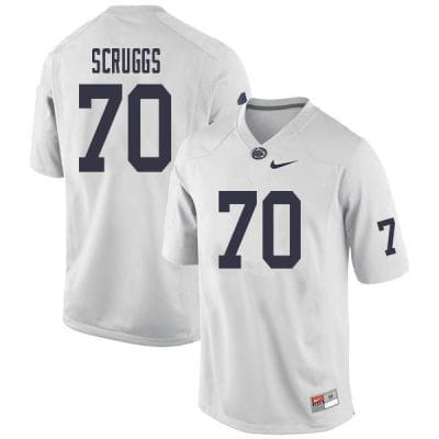 Penn State Juice Scruggs Jersey #70 College Football Game White With Name