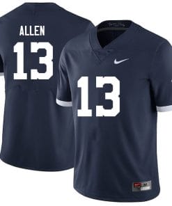 Penn State Kaytron Allen Jersey #13 College Football Game Navy Retro With Name
