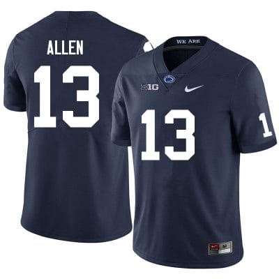 Penn State Kaytron Allen Jersey #13 College Football Game Navy With Name 10 Penn State Kaytron Allen Jersey #13 College Football Game Navy With Name