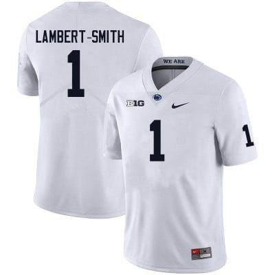 Penn State KeAndre Lambert Smith Jersey #1 College Football Game White With Name