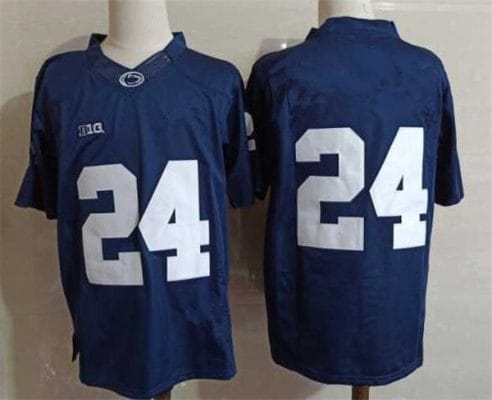 Penn State Keyvone Lee Jersey #24 College Football Game Navy No Name