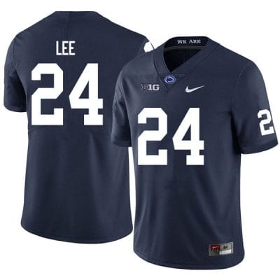 Penn State Keyvone Lee Jersey #24 College Football Game Navy With Name