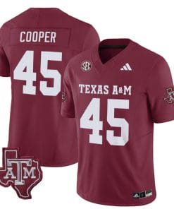 Texas A&M Aggies Edgerrin Cooper Jersey #45 Vapor Limited College Football Maroon