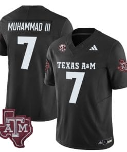 Texas A&M Aggies Moose Muhammad III Jersey #7 Vapor Limited College Football Black