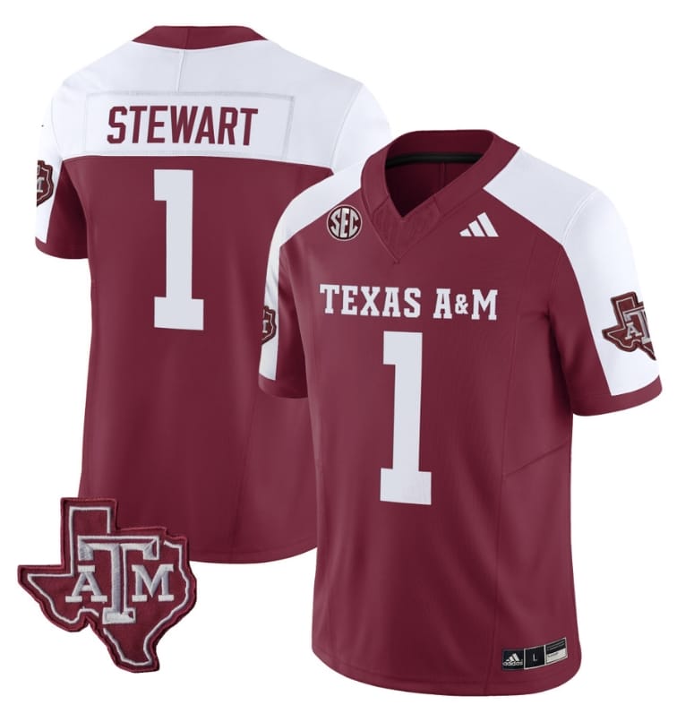 Texas A&M Aggies Evan Stewart Jersey #1 Vapor Limited College Football Alternate 1 Texas A&M Aggies Evan Stewart Jersey #1 Vapor Limited College Football Alternate