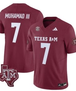 Texas A&M Aggies Moose Muhammad III Jersey #7 Vapor Limited College Football Maroon
